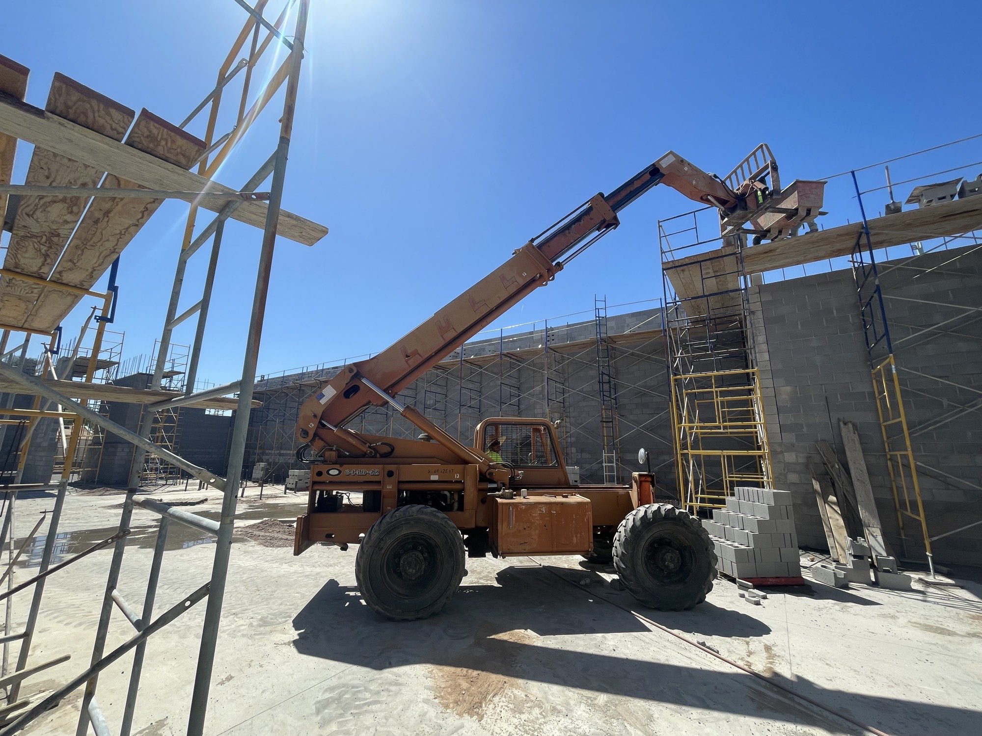 Construction crew on a commercial jobsite